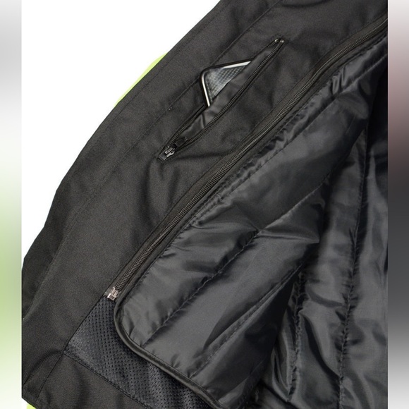 Motorcycle Jacket High-Vis Nylon Motorcycle Racer Riding Size Medium - Picture 7 of 8